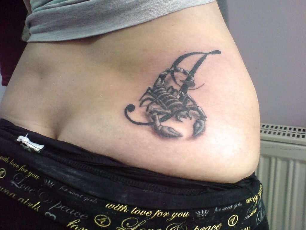 Scorpion Tattoo On Rib