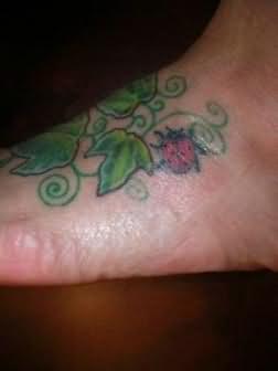 Bug Tattoo Design On Foot