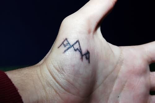 Homemade Mountain Tattoos On Hand