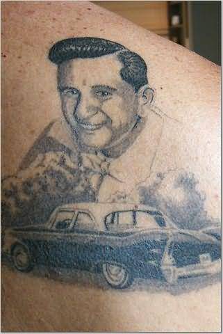 Car Tattoo On Back Shoulder