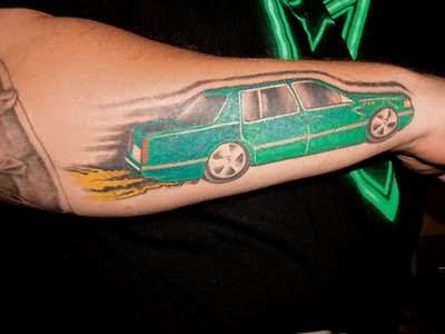 Green Car Tattoo