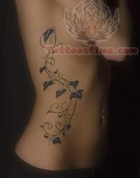 Ivy Tattoo On Rib
