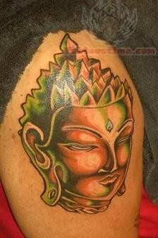 Mahavira Tattoo On Shoulder