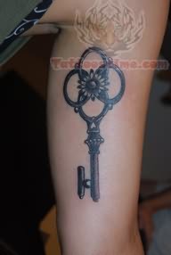 Key Tattoo On Leg