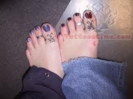 Ladybug Tattoos On Toe