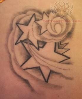 Old School Tattoo of Stars