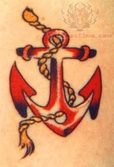 Red Anchor – Old School Tattoo