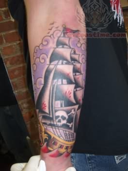 Orrin Pirate Tattoo On Arm