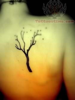 Impressive Tree Tattoo On Back Shoulder