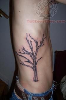 Tree Tattoo On Rib