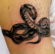 Red Eyes Snake Tattoo