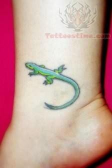 Reptiles Tattoo Design On Ankle