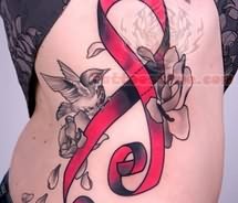 Birds And Ribbon Tattoo