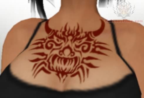 Satan Tattoo On Chest