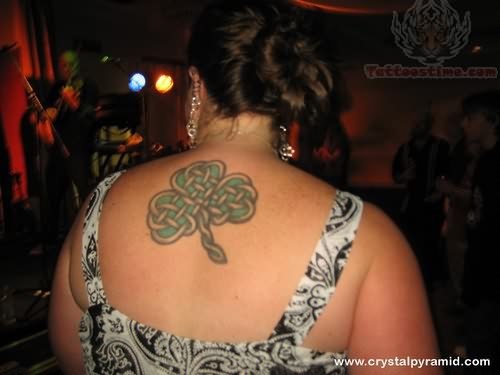 Upper Back Shamrock Tattoo