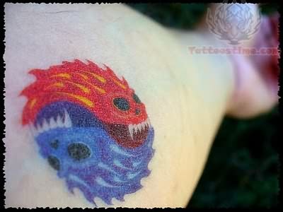 Ying Yang Flame Tattoo Picture