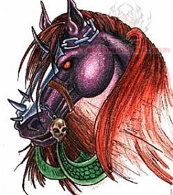 Horse Colored Tattoo Sample