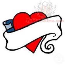 Beautiful Heart Banner Tattoo