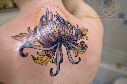Chrysanthemum Tattoo On Back