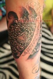 Colored Ink Chrysanthemum Tattoo