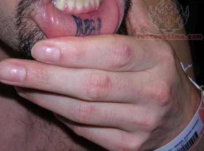 Drug Tattoo On Lips