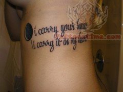 Literary Tattoo For Ribs