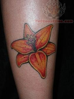 Lily Flower Tattoo Design