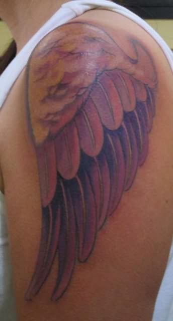 Wings Tattoo On Shoulder