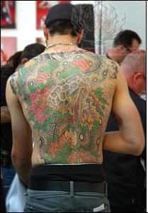 Western Full Back Color Tattoo