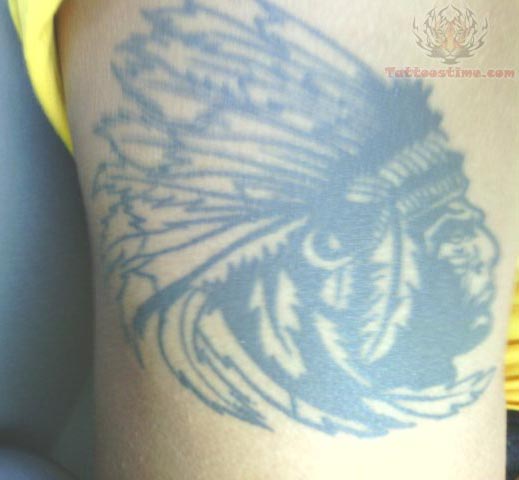 Native Chief Head Tattoo