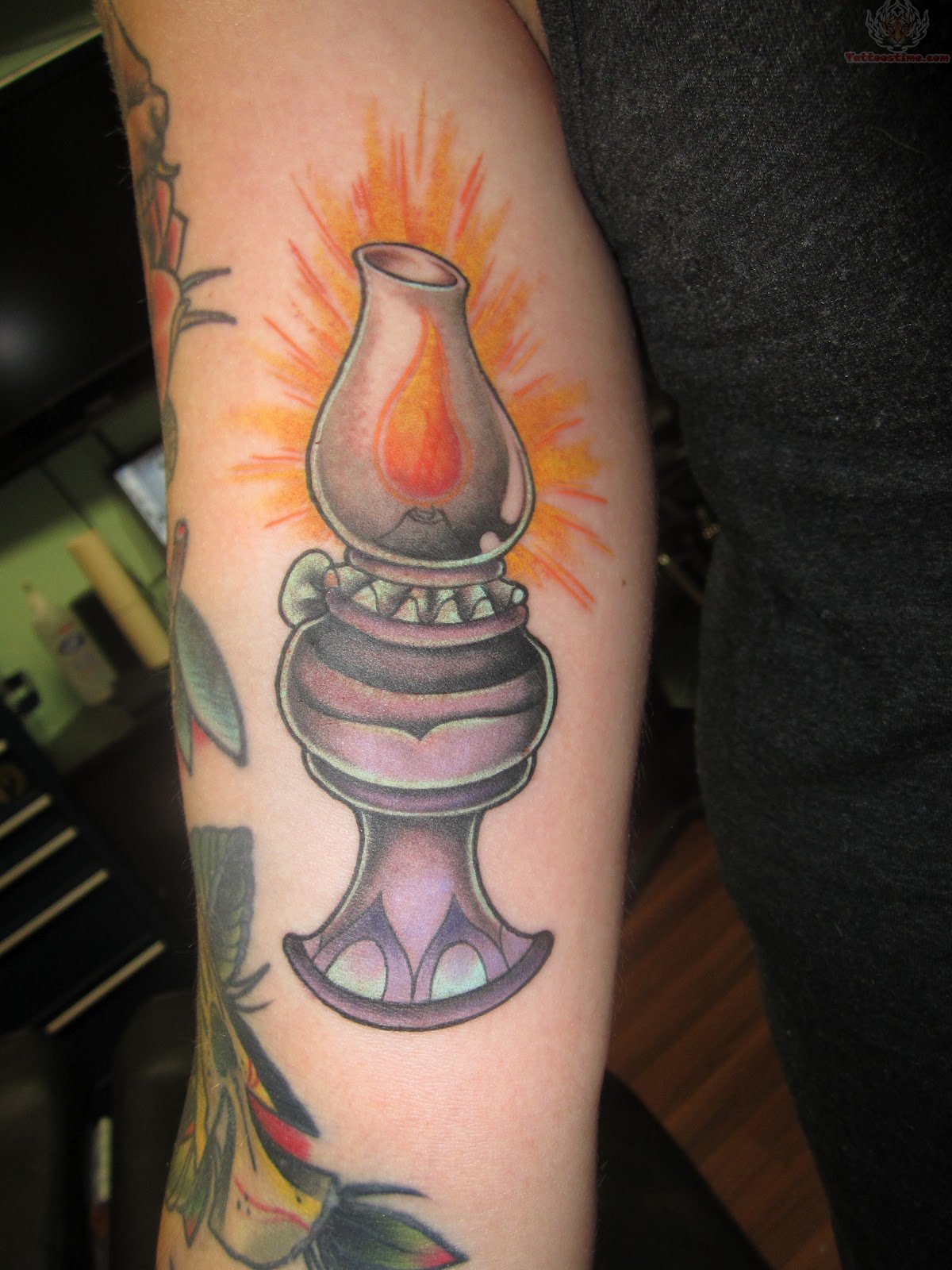 Candle Lamp Tattoo