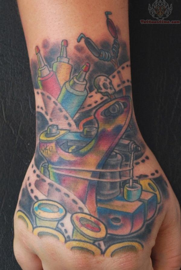 Cinema Art Tattoo On Hand