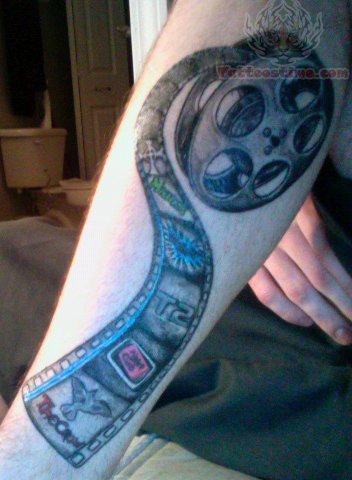 Film Tattoo On Leg
