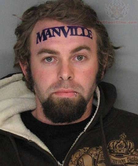 ManVille Forehead Tattoo