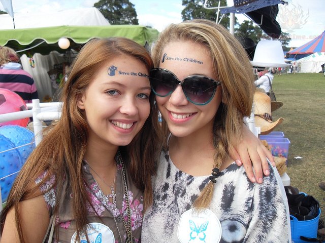 Save The Children – Forehead Tattoo