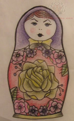 Russian Nesting Doll Tattoo Design