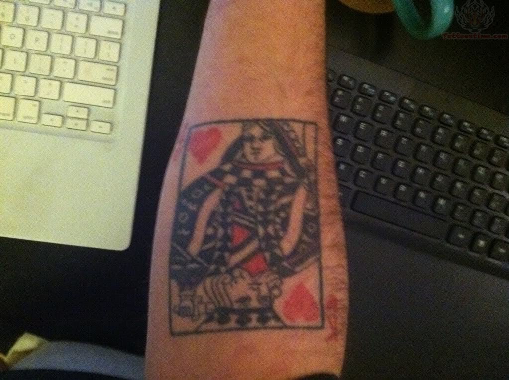 Poker Heart Card Tattoo
