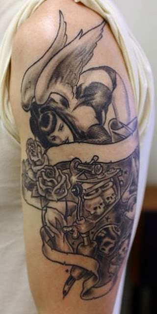 Angel Girls Death Tattoo