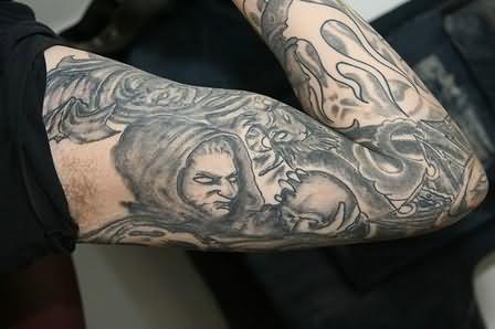 Awesome Death Tattoo On Arm
