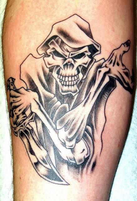 Ghost And Knife Tattoo