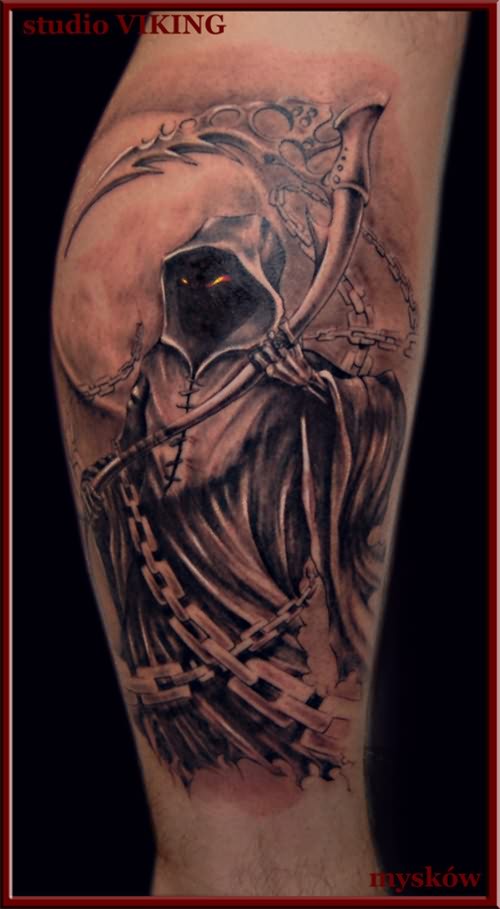 Large Dead Skull Tattoo