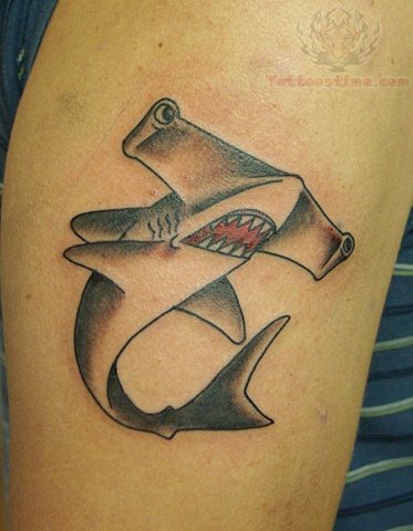 Hammerhead Shark Biceps Tattoo
