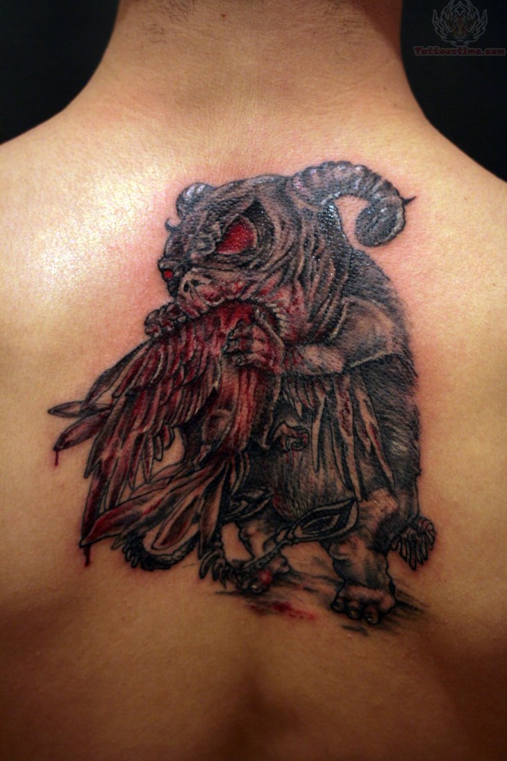 Upperback Mechanical Tattoo