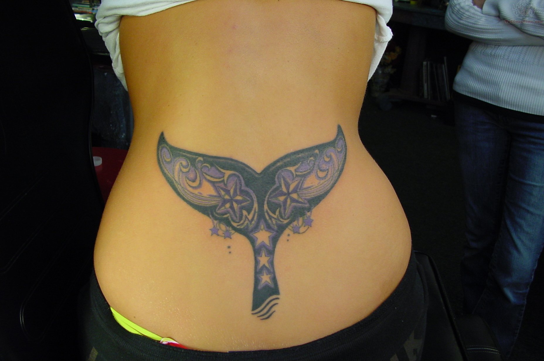 Whale Tail Lowerback Tattoo