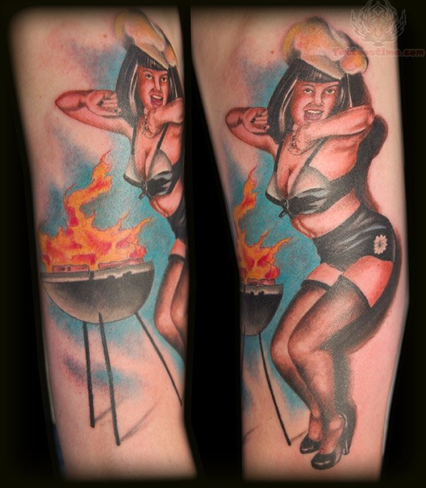 Pin Up Girl Chef Tattoo