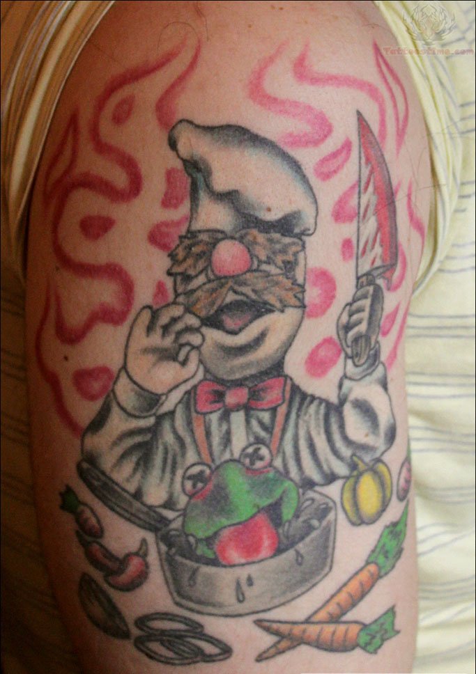 Swedish Chef Tattoo On Shoulder