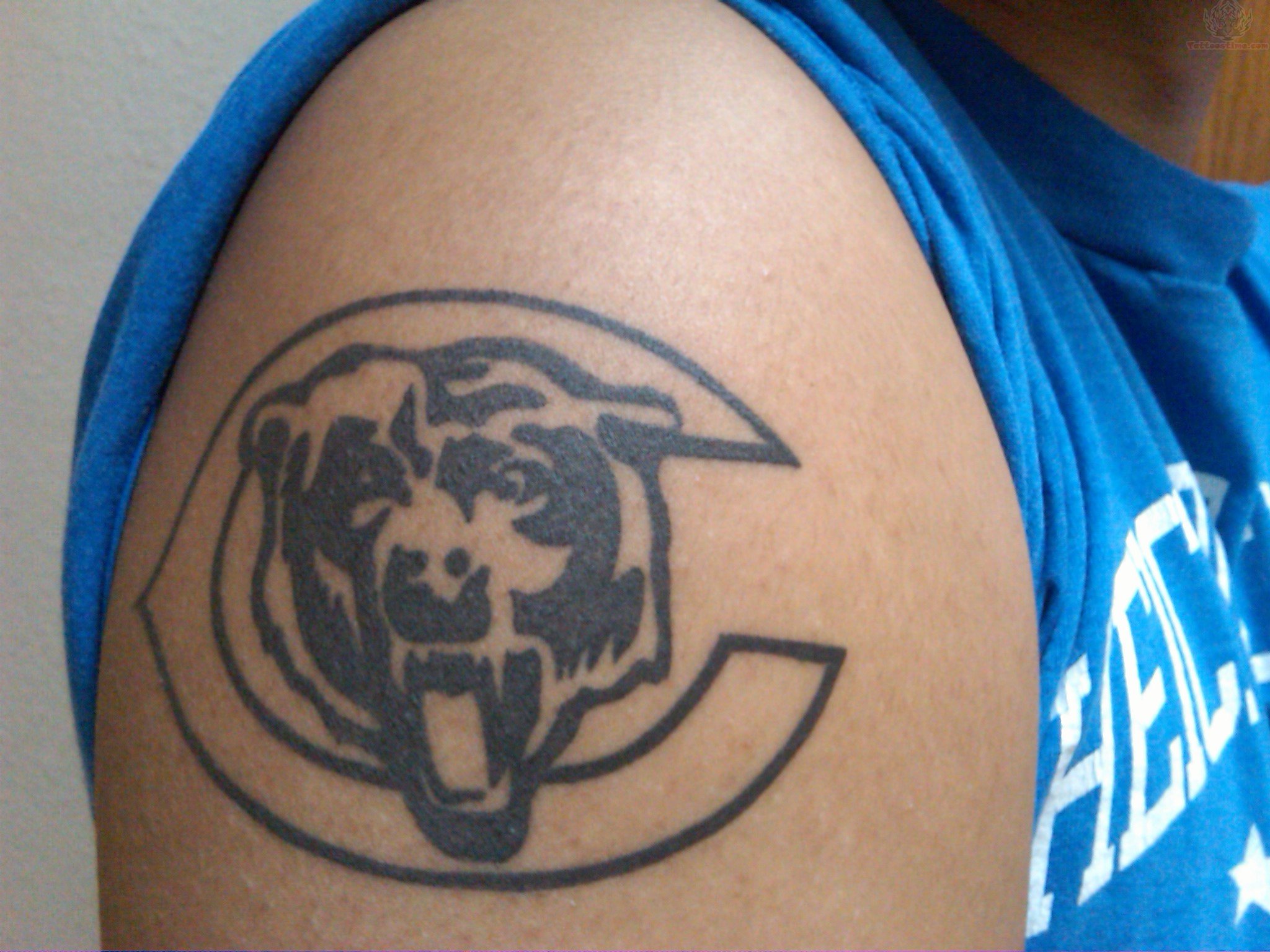Guy With Chicago Bears Tattoo