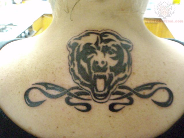 Upperback Chicago Bears Tattoo