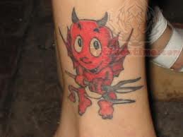 Devil With Fork Tattoo