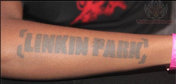 Linkin Park Tattoo On Right Arm